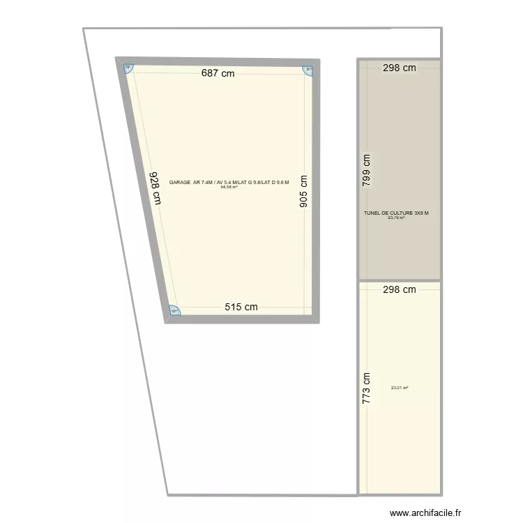 Garage gochenee. Plan de 