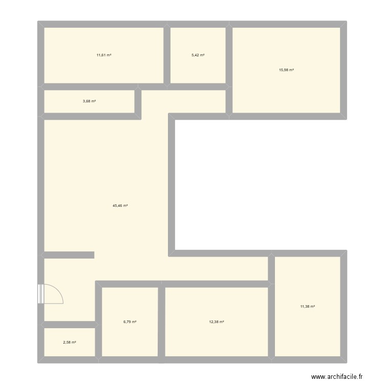 MAISON V2. Plan de 9 pièces et 115 m2