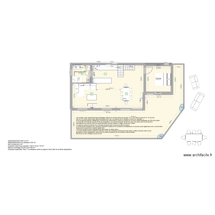 maubuibui version Flo. Plan de 15 pièces et 148 m2
