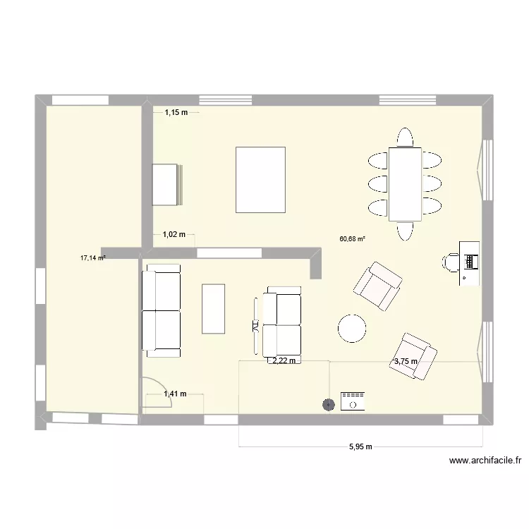 salon-cuisine-v4. Plan de 2 et 78 m² salon-cuisine-v4. Plan de 2 et 78 m²