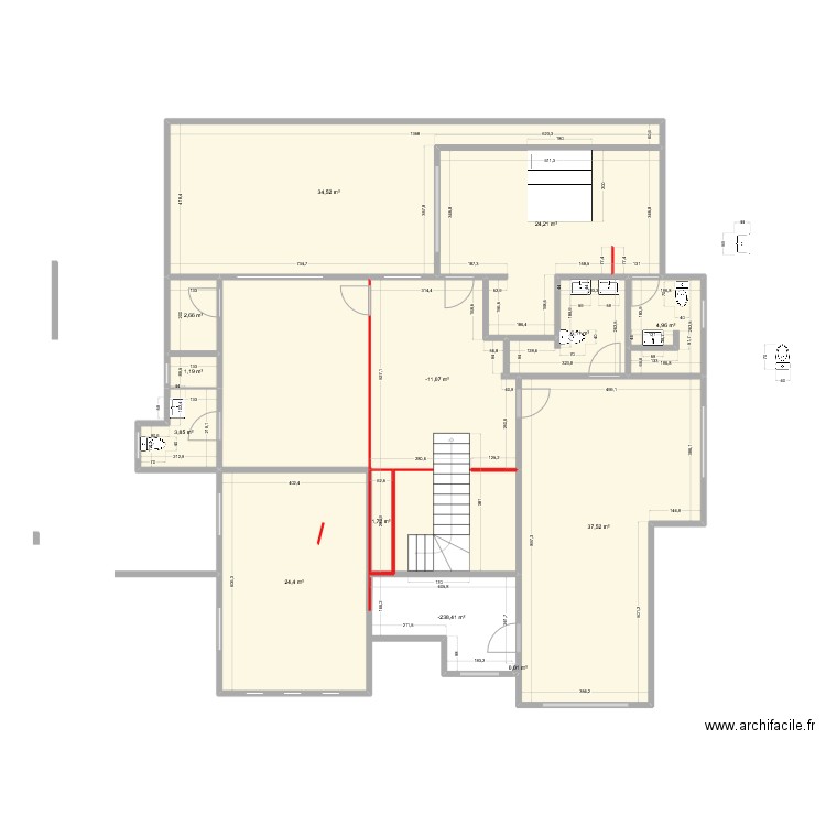 PLAM final 2. Plan de 13 pièces et 169 m2