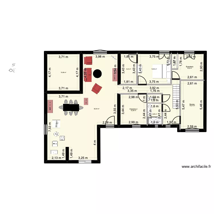 mon r&ecirc;ve Plage. Plan de 10 pièces et 157 m²