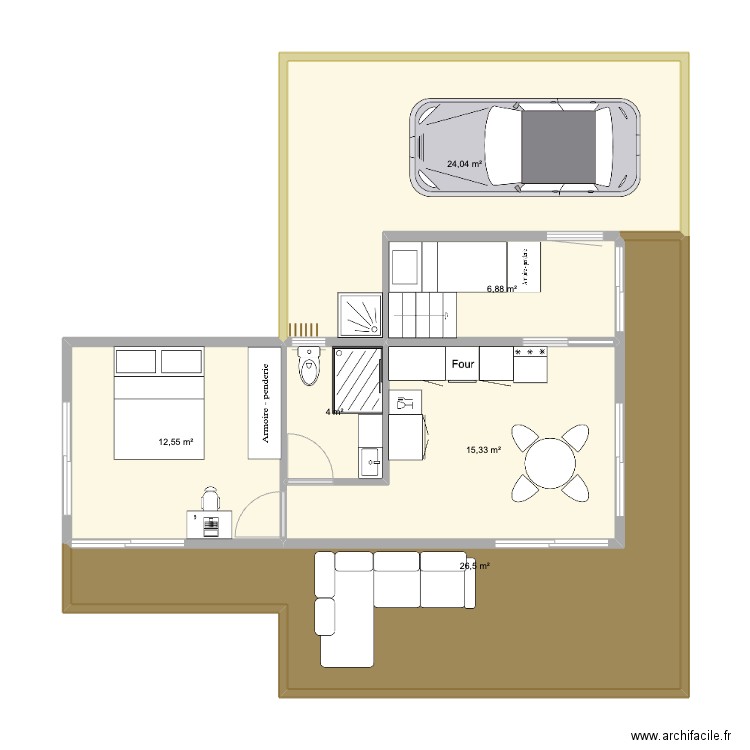 Casita with a bunk room v2. Plan de 0 pièce et 0 m2