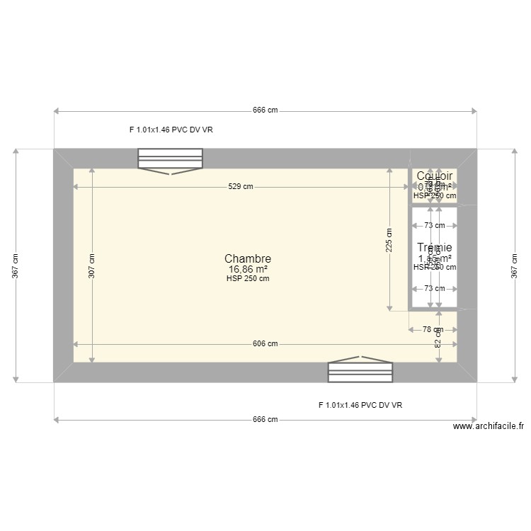 ML24000914. Plan de 8 pièces et 56 m2