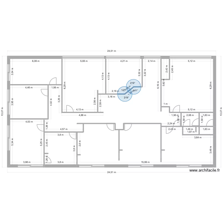 redeco. Plan de 10  et 292 m²