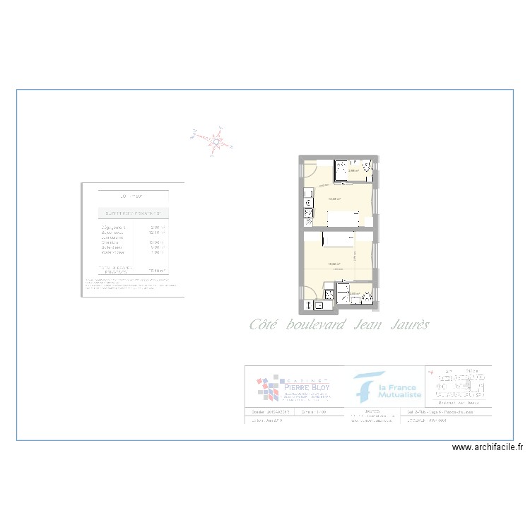 2P TRANSFORME EN STUDIO 247 JAURES v10. Plan de 0 pièce et 0 m2