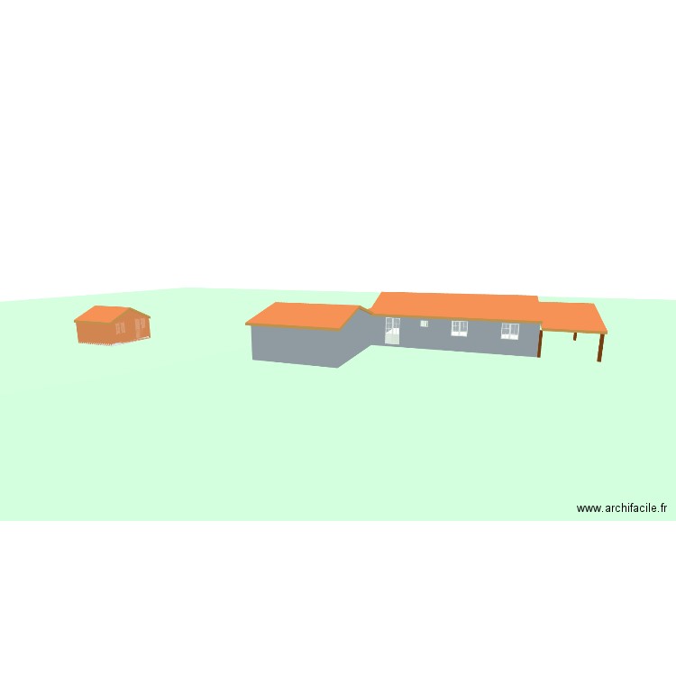 Plan de masse. Plan de 3 pièces et 163 m2