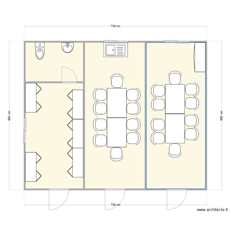 CIMAT -  GERVANS. Plan de 4 pièces et 42 m2