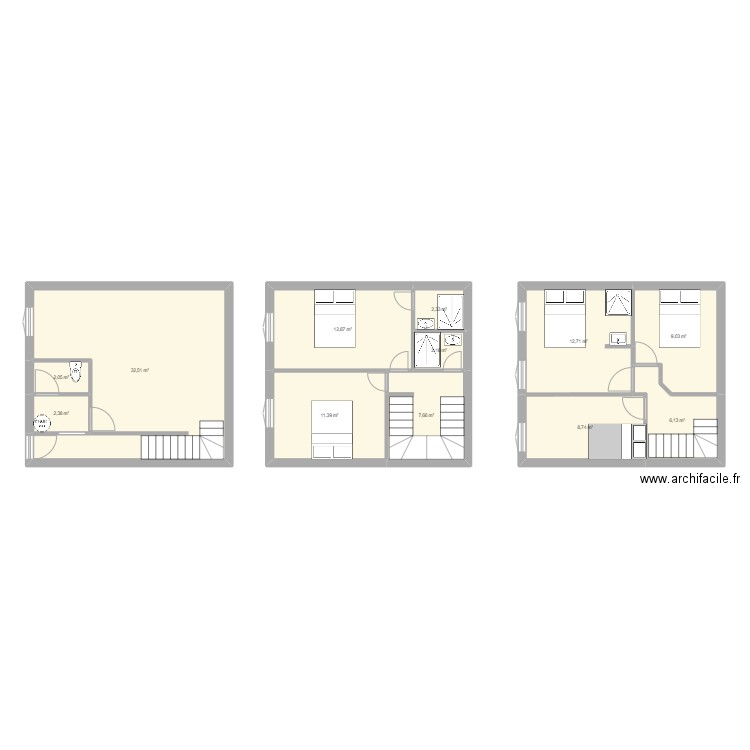 Berthus. Plan de 12 pièces et 110 m2