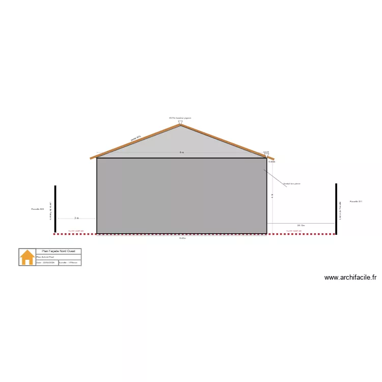 plan facade sud paulo. Plan de 