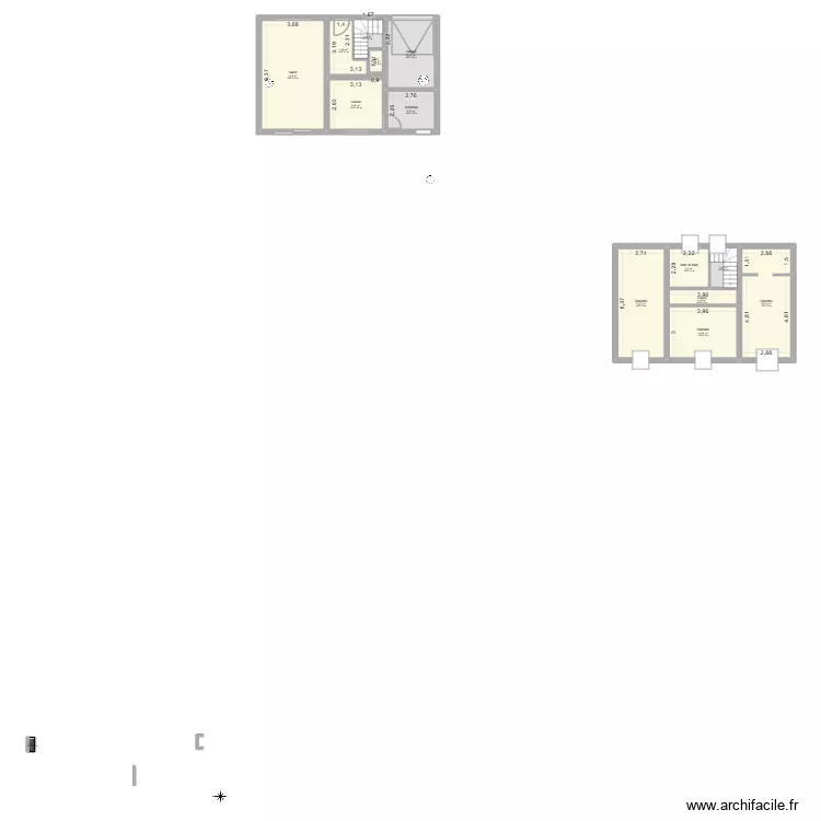 DELIESSCHE. Plan de 14  et 119 m²