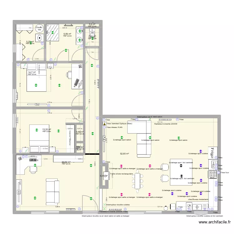 Pat 73 &eacute;lec  1. Plan de 11  et 127 m²
