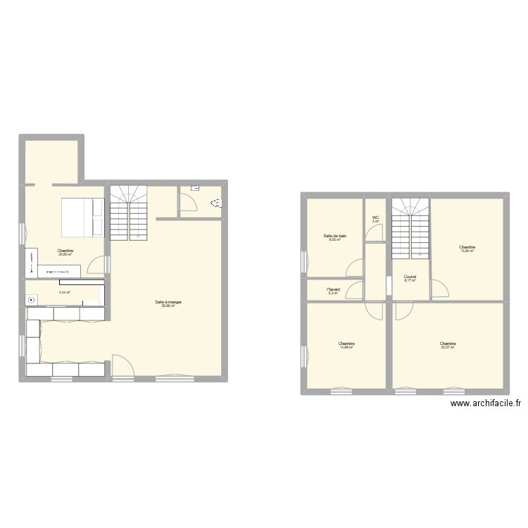 notre petit chez nous. Plan de 10 pièces et 158 m2
