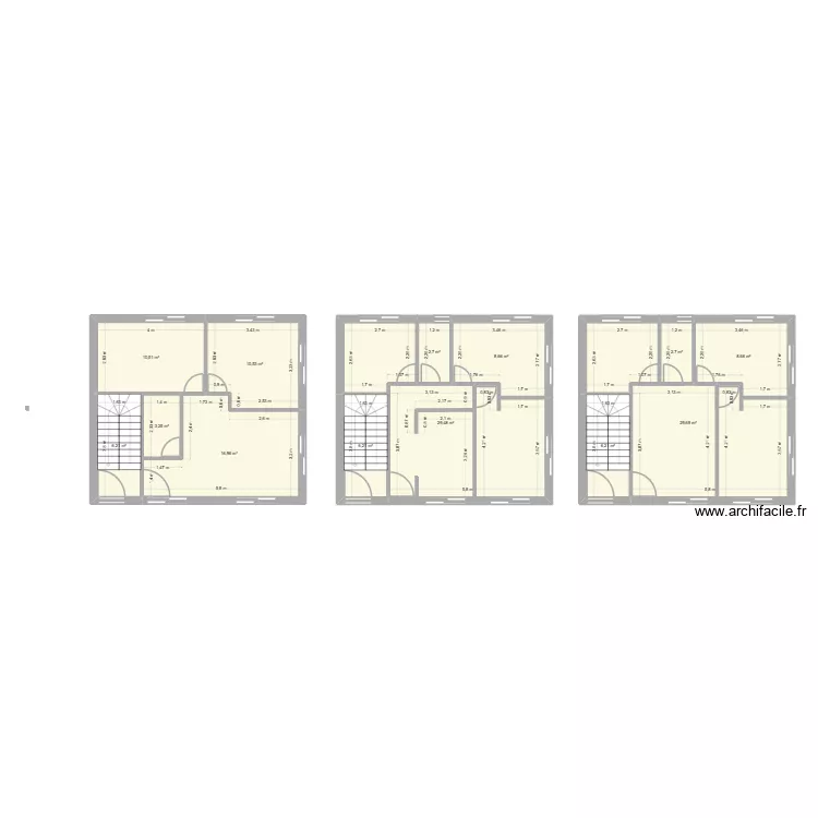 plan 3. Plan de 13 et 142 m² plan 3. Plan de 13 et 142 m²