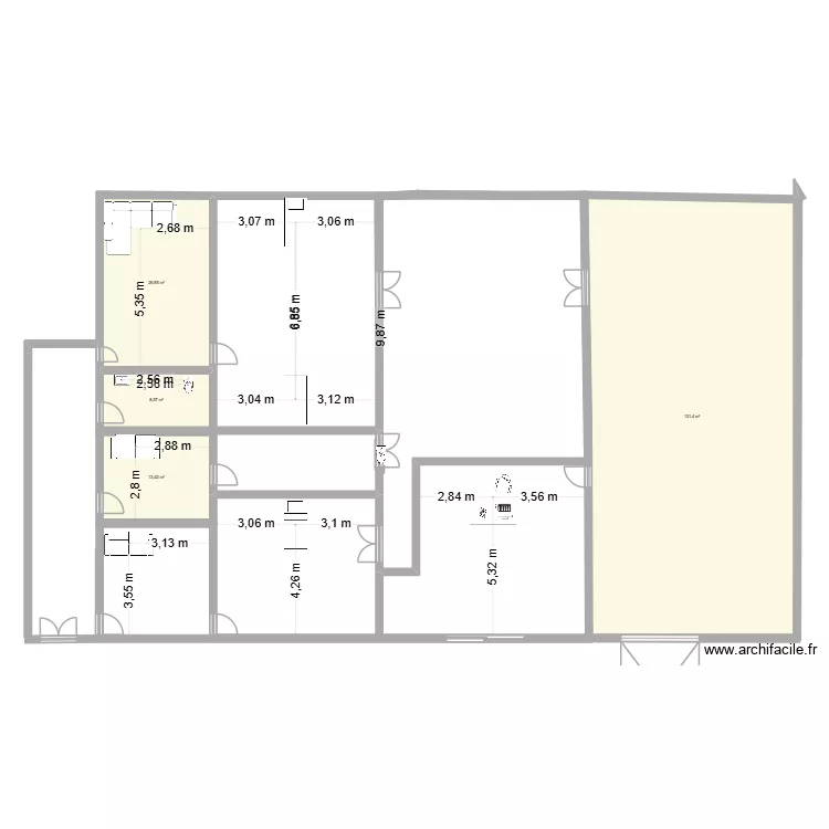 CF LUCHON. Plan de 4  et 180 m²