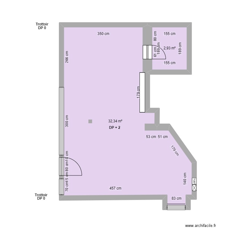 RESSEL AVANT TRAVAUX. Plan de 0 pièce et 0 m2