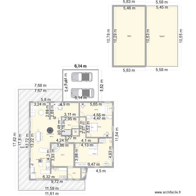 PLAN doudou. Plan de 15 pièces et 362 m2