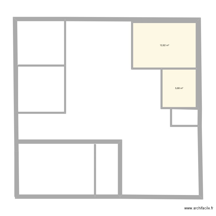 maison 3. Plan de 2 pièces et 18 m2