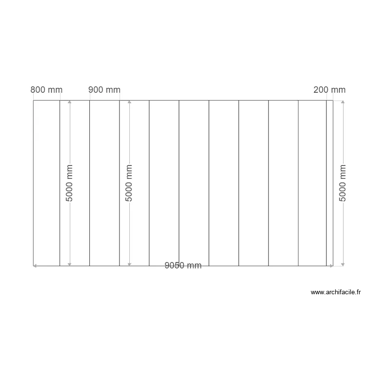 Volet 90 cm. Plan de 