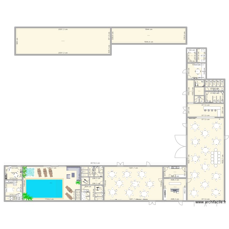 Lieu de réception. Plan de 0 pièce et 0 m2