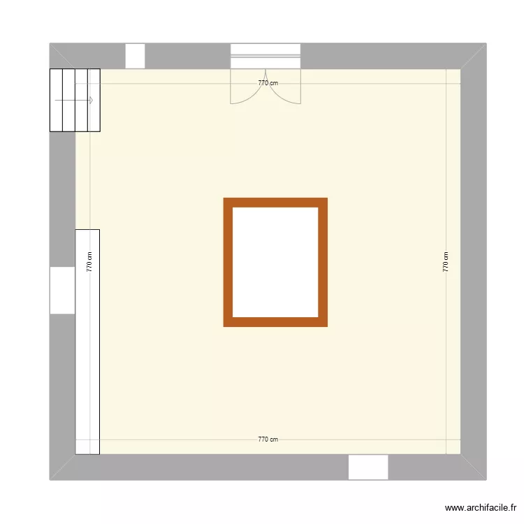 petite salle. Plan de 
