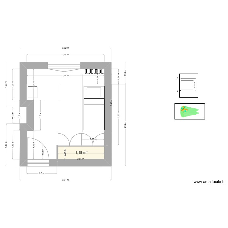 chambre filles. Plan de 0 pièce et 0 m2