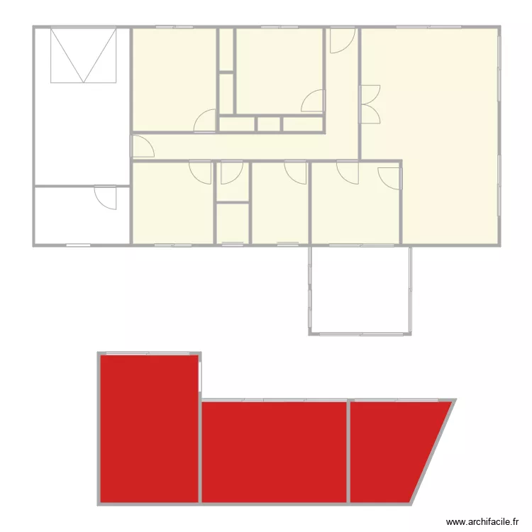 lalere v. Plan de 19 pièces et 191 m²