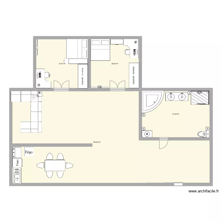 MAMA. Plan de 4  et 194 m²