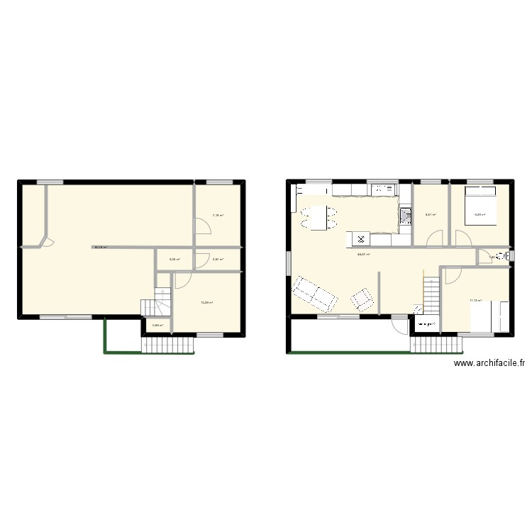 Nouveau planMaison. Plan de 11 pièces et 148 m2