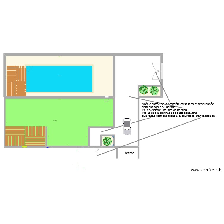PROJET DE GOUDRONNAGE ALLEE DE GARAGE. Plan de 4 pièces et 430 m2