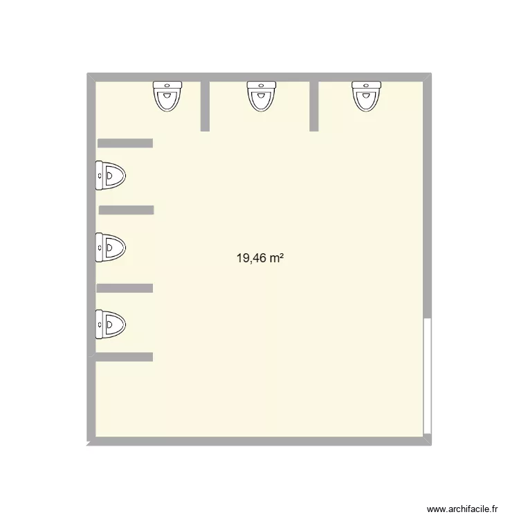 wc maternelles. Plan de 1 et 19 m² wc maternelles. Plan de 1 et 19 m²