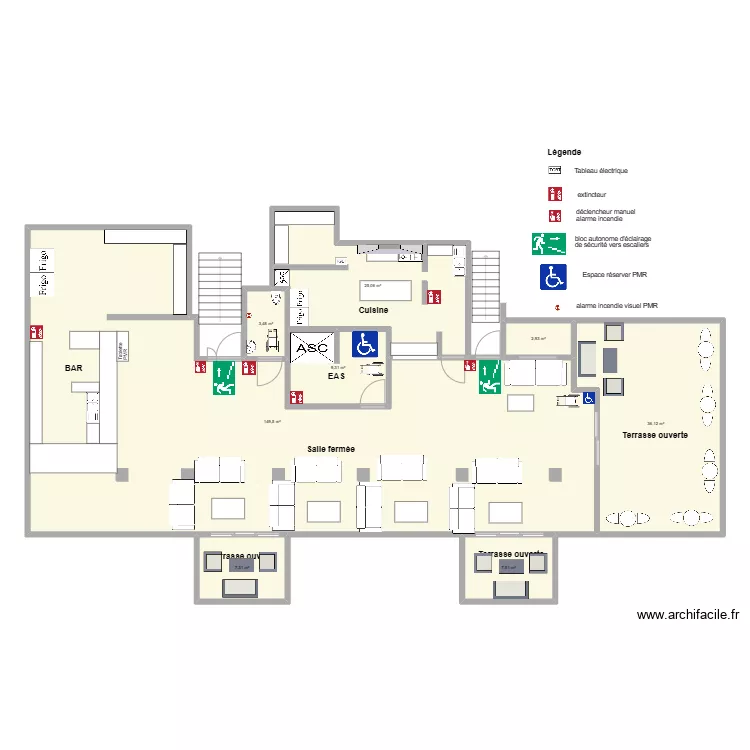 rooftop 7th plan d'accessibilit&eacute;. Plan de 