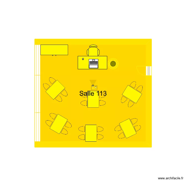 Salle 113. Plan de 