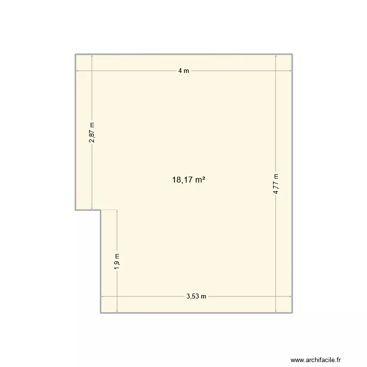 Corinne. Plan de 1 et 18 m² Corinne. Plan de 1 et 18 m²