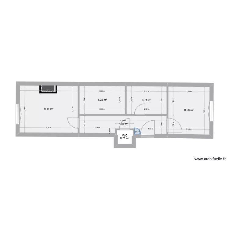 AUCAGNE EDL. Plan de 6 pièces et 29 m²
