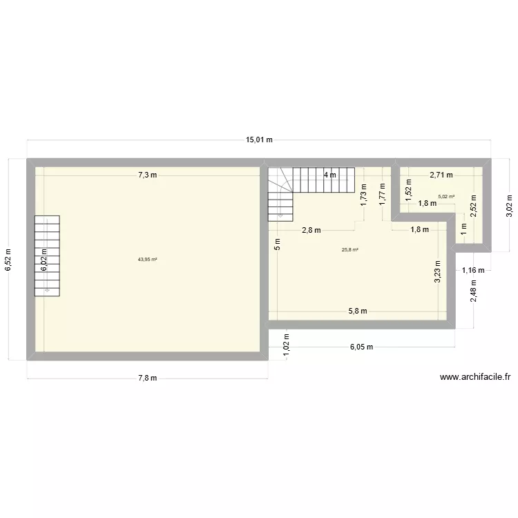 RDC ARTHUR. Plan de 3 Pièces et 75 m² RDC ARTHUR. Plan de 3 Pièces et 75 m²