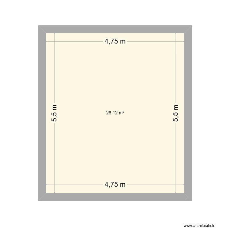 APPATAM N'GOM2. Plan de 1 pièce et 26 m2