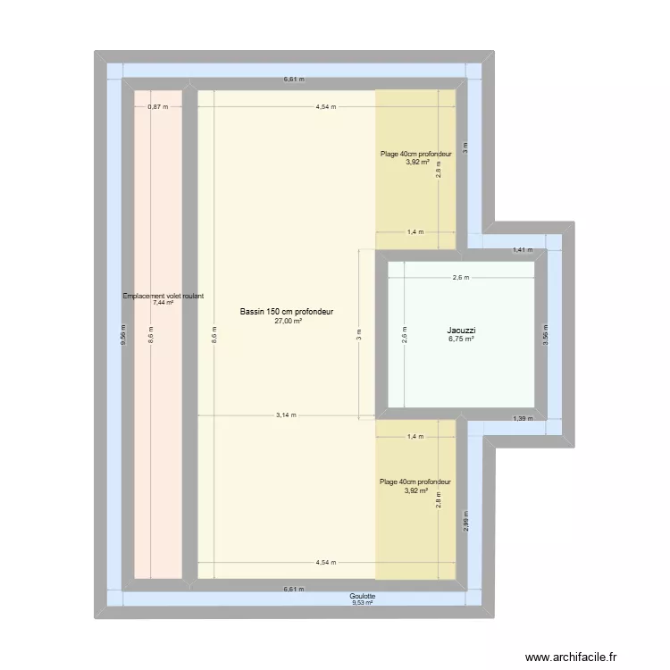 Piscine 5. Plan de 4 et 117 m² Piscine 5. Plan de 4 et 117 m²