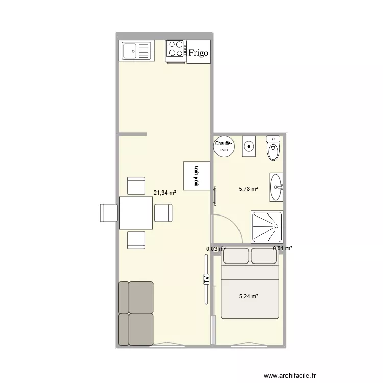 AV DES FLEURS. Plan de 5 Pièces et 32 m² AV DES FLEURS. Plan de 5 Pièces et 32 m²