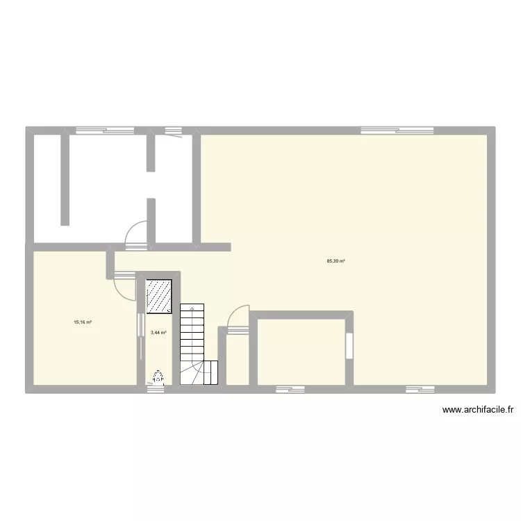 plan maison 2026. Plan de 3  et 104 m²