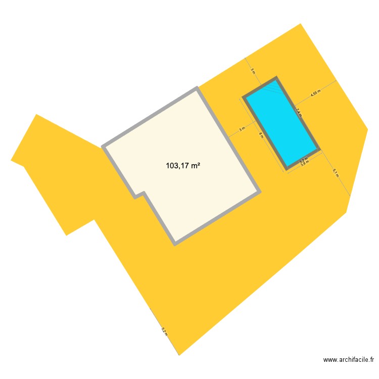 DEBUISSON. Plan de 1 pièce et 103 m2