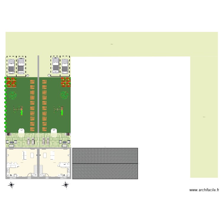 PROJET SULNIAC. Plan de 2 pièces et 104 m2