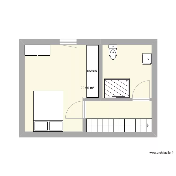 Etage. Plan de 1 et 23 m² Etage. Plan de 1 et 23 m²