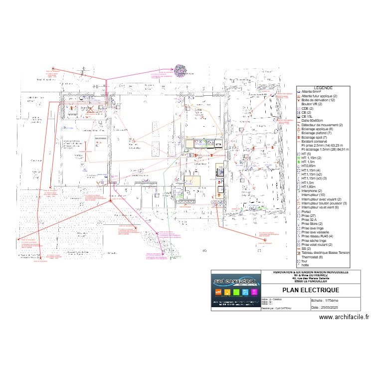 PLAN ELEC 1-75 - 25-03-25. Plan de 0 pièce et 0 m2