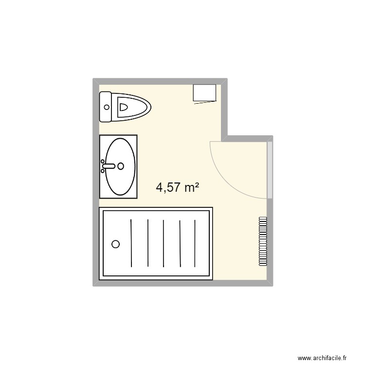 BILLY Catherine. Plan de 1 pièce et 5 m2