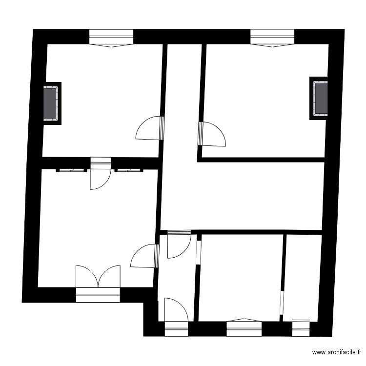 DELGADO rdc. Plan de 6 pièces et 93 m2