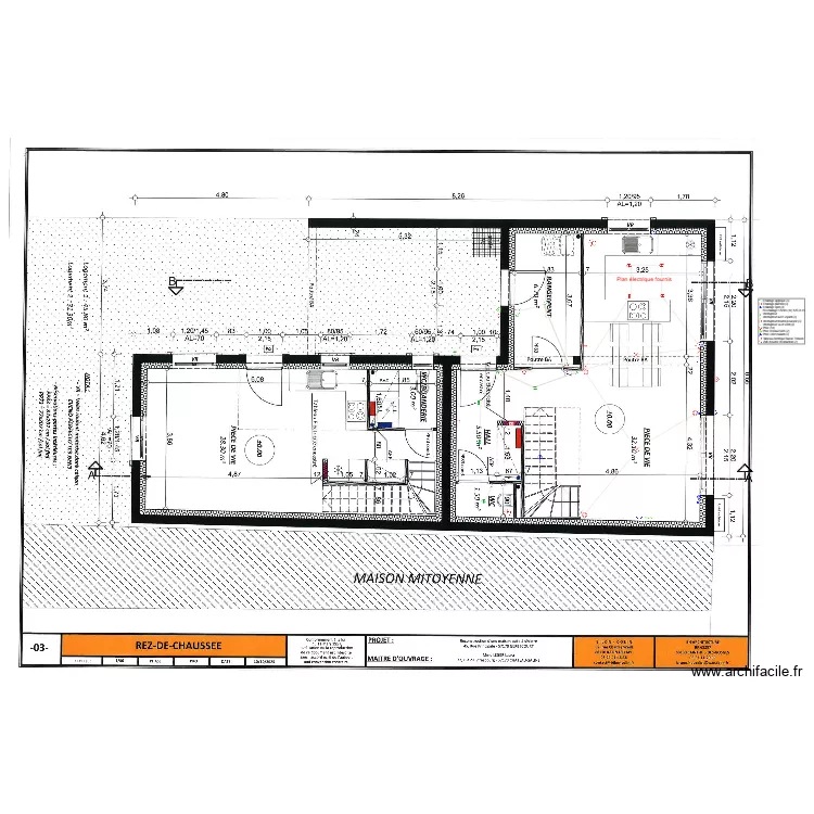 rdc droit Me L&eacute;ger. Plan de 