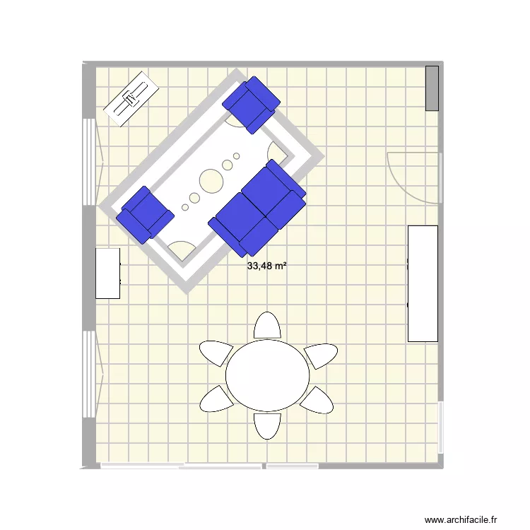 SEJOUR 1. Plan de 1  et 33 m²
