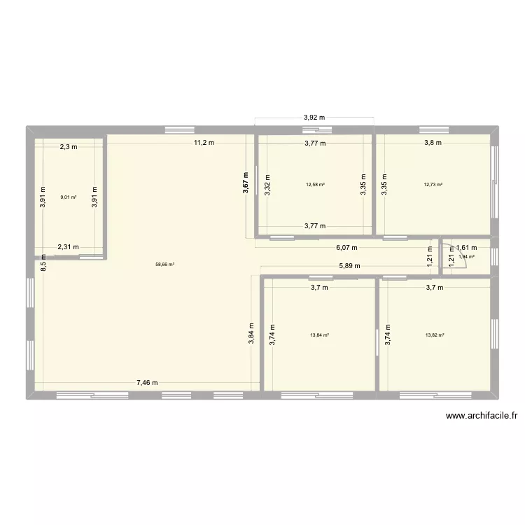 Creissels. Plan de 7 et 133 m² Creissels. Plan de 7 et 133 m²