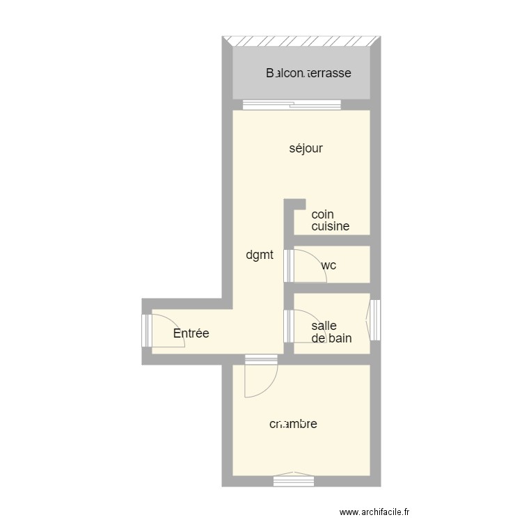 0190. Plan de 5 pièces et 34 m2